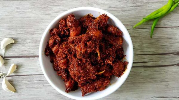 Chicken Bone Pickle (Kodi Mokka Pachadi)